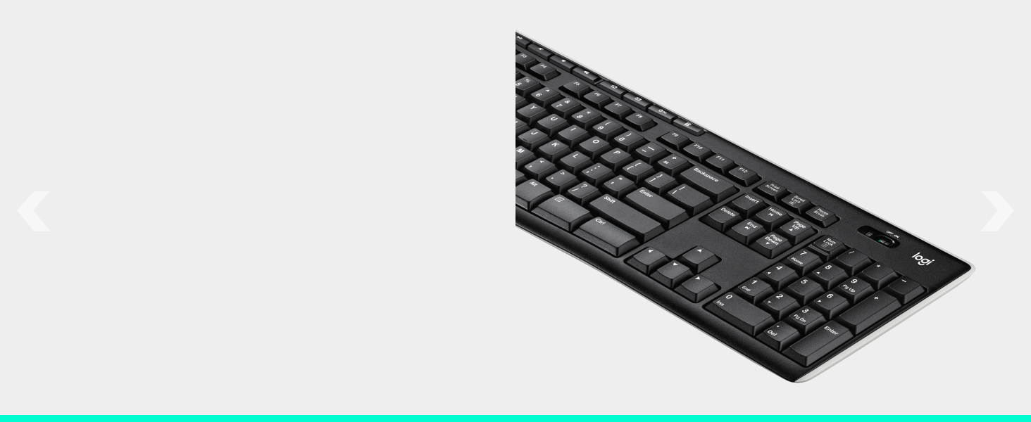 Logitech K270 Wireless Keyboard for Windows, 2.4 GHz Wireless, Full-Size, Number Pad
