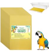 Acsist 50PCS Gravel Paper for Bird Cage, 17 x 11 inch Cuttable Sea Sand Paper Liners, Calcium San...