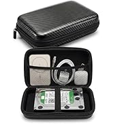 FRAINEL Carbon Fiber Style 8x5 Case, Shockproof Carrying Pouch for HardDrive, M.2 SSD, USB Disk, ...