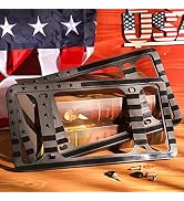 Aujen American Flag License Plate Frames 2 Packs, Silicone USA Flag License Plate Covers Without ...