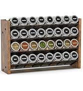 NESAPTO Spice Rack Organizer for Cabinet, Wooden 4 Tier Vertical Seasoning Organizers for Kitchen...