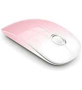 RAPIQUE Wireless Mouse, Dual Bluetooth+2.4Ghz,Type C Charging,Pink Gradient | 3-Device Switching,...