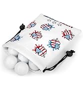 Golf Valuables Pouch, Leather Golf Tee Pouch with Drawstring Closure Golf Ball Handbag Portable B...