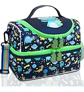 RHCPFOVR Kids Lunch Bag - Double - Decker Cooler Insulated Lunch Box for Boys Girls,Washable Lunc...