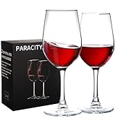PARACITY Wine Glasses, christmas gift, Clear Glass, Long Stem Wine Glass for Red and White Wine -...