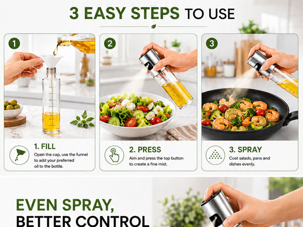 NIKKIER Oil Sprayer for Cooking