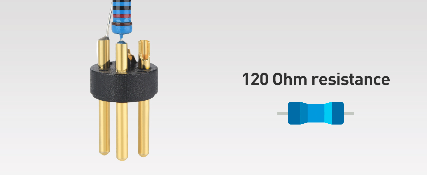 120 Ohm 3-Pin XLR/DMX Terminator