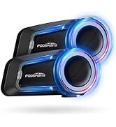 Fodsports FX7 10 Riders Mesh Motorcycle Bluetooth Headset, Dual Chips V5.4 Helmet Bluetooth Heads...