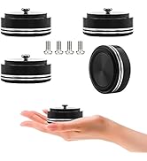 Audiocrast IF3917B HiFi Speaker Isolation Feet Pads 4PCs Aluminum 39x17mm Black Speaker Shock Abs...