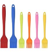 Hhyn Silicone Basting Brush Set 6 Pack Heat Resistant Pastry Brushes Spread Oil Butter Sauce for ...
