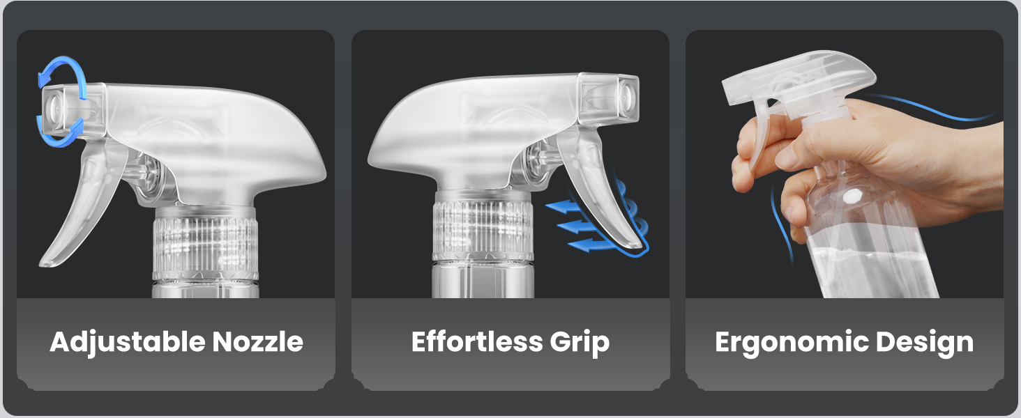spray bottles