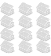 Farmer Mani 12 Pieces Clear Plastic Box Containers (3.27 x 2.13 x 1.02 inch) with Lids for Tiny I...