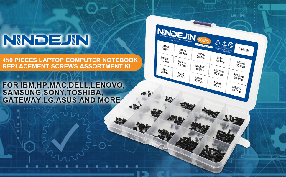 NINDEJIN Laptop Screws Assortment Kit