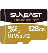 SUNEAST 128GB Micro SD Card V30 U3 A2 - Up to 208MB/s Read, 115MB/s Write, UHS-I Micro SDXC Memor...