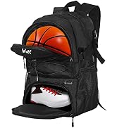 WOLT | Basketball Backpack Large Sports Bag with Separate Ball holder & Shoes compartment, Best f...