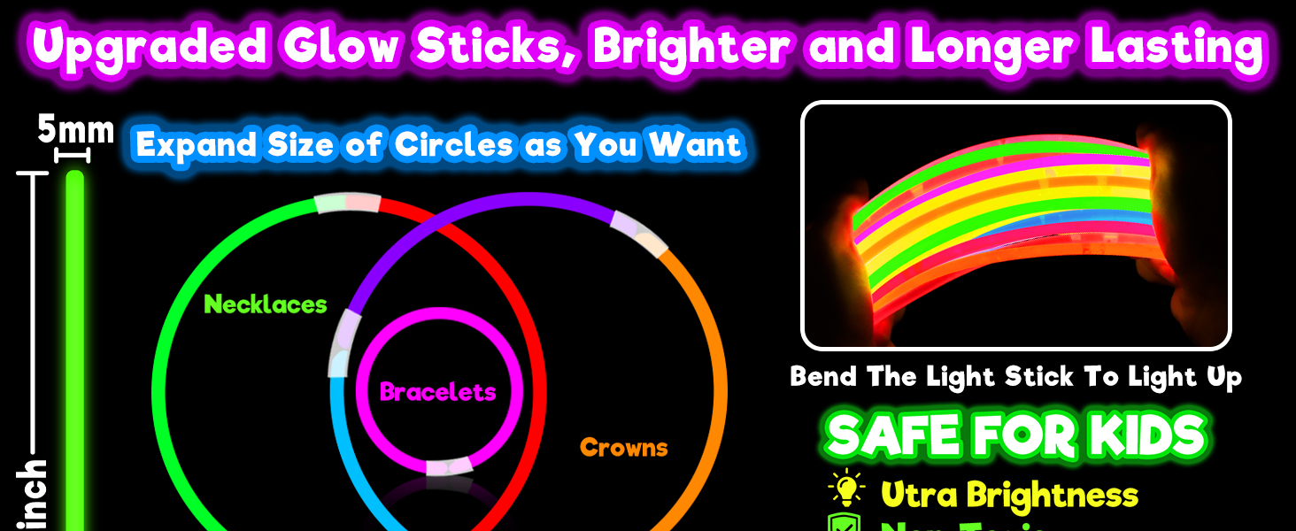 The usage method of the fluorescent sticks
