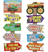 Hooqict 20 Pieces Truck Party Decorations Signs Welcome To Truck Birthday Party Supplies Classroo...