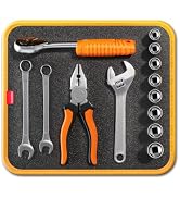 Flexible Magnetic Tool Mat Set, Magnetic Organizer for Tools, Screws, Nuts & Metal Parts, Scratch...