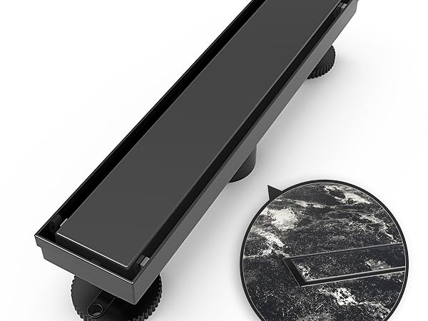 black shower drain