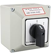 Baomain 30A-32A Universal Rotary Changeover Switch SZW26-32/D202.2D 3 switch positions (1-0-2) Tw...