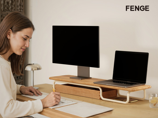 Fenge Monitor Stand Riser with drawer