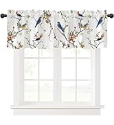 Mightree Kitchen Curtains Valances, Rod Pocket Valances for Windows, Small Window Treatment Valan...
