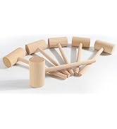 6Pack Large Wooden Mallet Seafood Hammers for Cracking Crab Lobster Shellfish, Wooden Hammer for ...