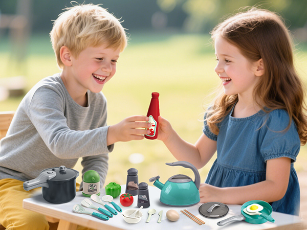 Versatile Kitchen Toy Set for Kids-Play Outdoors with Portable Design.