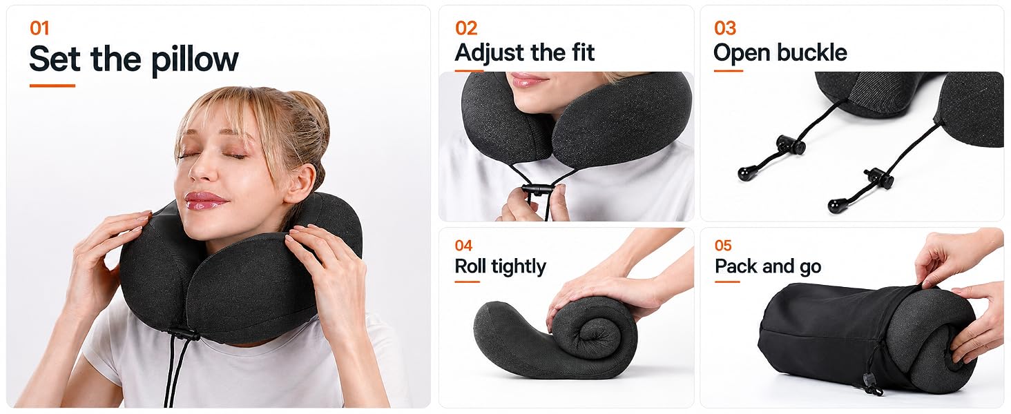 neck pillow travel pillow cervical neck pillow memory foam pillows airplane travel essentials