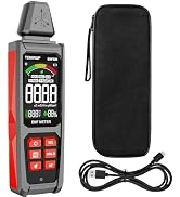 EMF Detector, TEMIRUP 5 in 1 Handheld EMF Meter Radiation Detector, Detects EF, RF, MF, WiFi Sign...