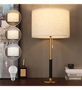 PSDSSHIIS 26.4" Living Room Modern Table Lamp Bedside Lamps for Bedroom 3-Color Temperatures Pull...
