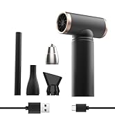 Concare Cordless Hair Dryer, Mini Blow Dryer, Aluminum Air Duster Keyboard Cleaner for Computer K...