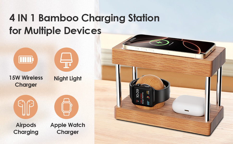 night stand phone charger station