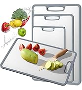 Titanium Cutting Board Double-sided non-slip silicone edging Pure Titanium Cutting Boards for Kit...