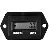 Runleader RL-HM008 DC 4.5-90V Hour Meter with Digital LCD Display for Boat Tractor Generator Engi...