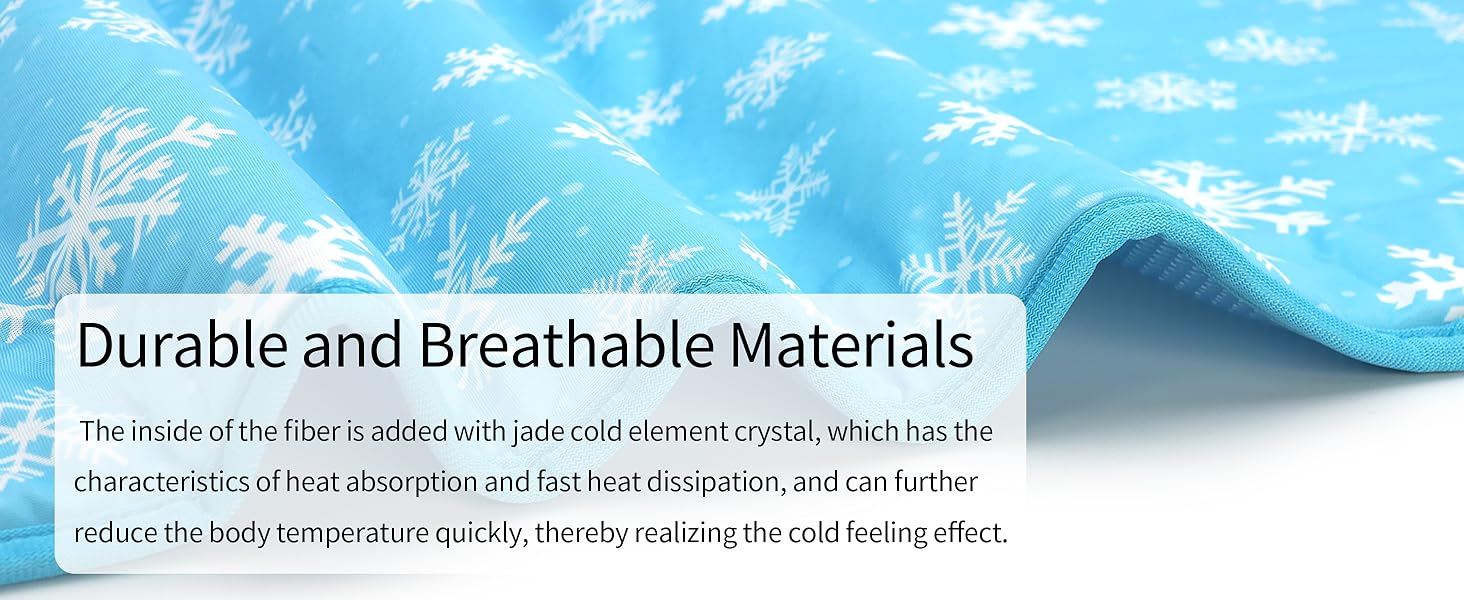 Blue Snowflake cooling mat 2
