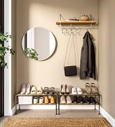 Coat and Shoe Rack Entryway, Shoe Shelves, Shoe Rack for Small Spaces, Zapatera Para Entrada de Casa