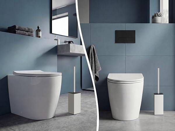 brushed nickel toilet brush