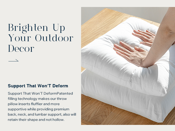 outdoor pillow inserts