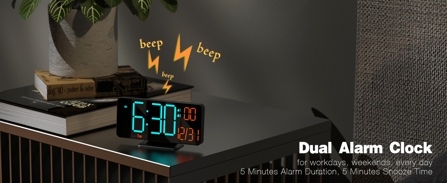 6.7in digital clock