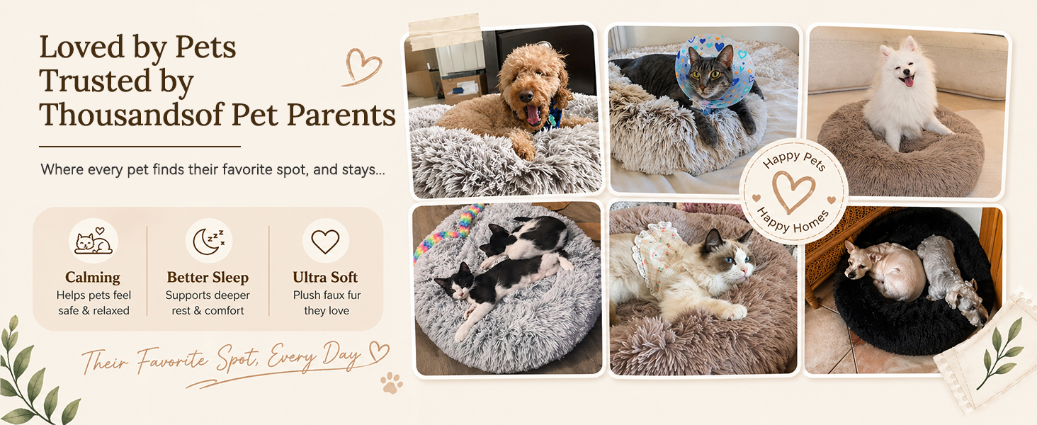 plush dog bed PC A+ 2