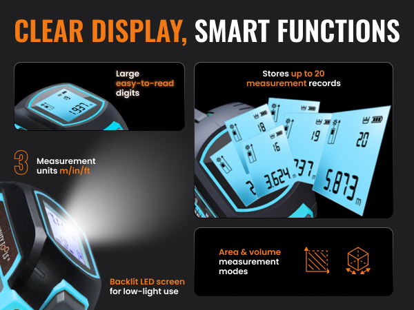 CLEAR DISPLAY, SMART FUNCTIONS