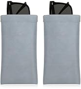 Portable Squeeze Eyeglasses Case, Soft Sunglasses Pouch for Women, Eyewear Organizer Holder for R...