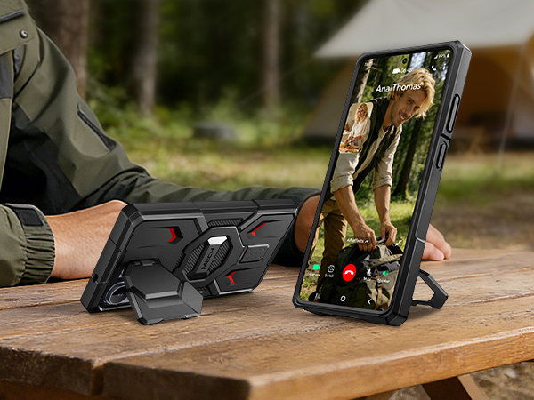 Built-in stand for hands-free video calls