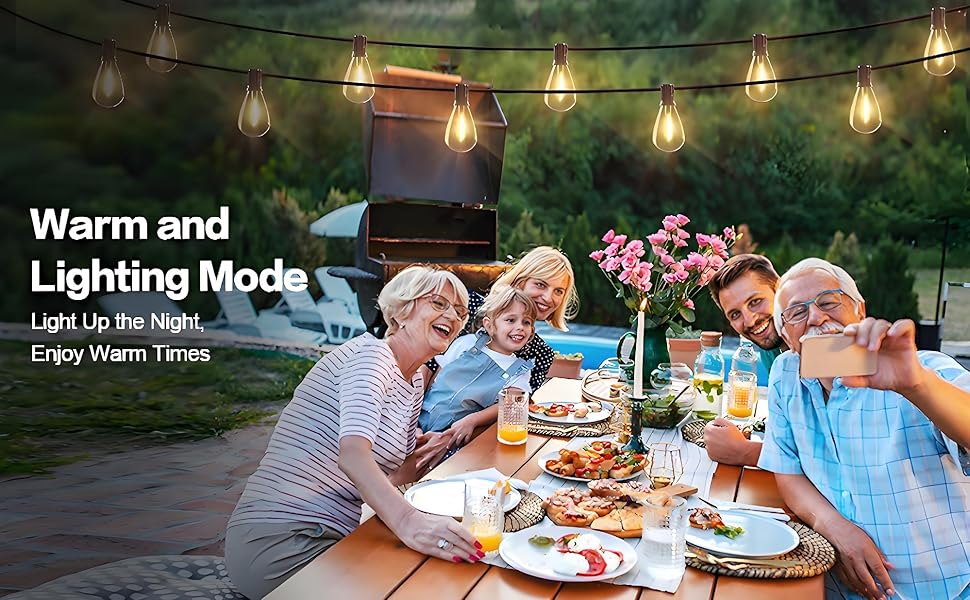 200ft remote outdoor string lights for Patio