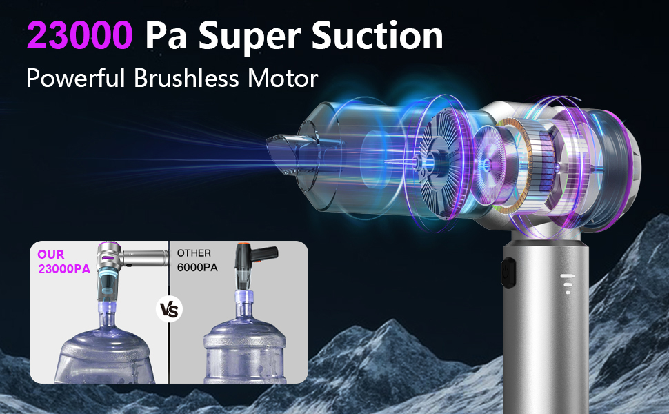 Portable Handheld Vacuum 230000pa Suction