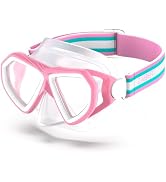 ZABERT M7 Kids Swim Goggles Mask with Nose Cover Fabric Strap for Kids Age 6-14 Years Old Upgrade...