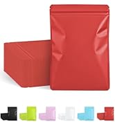 100 Pack Resealable Packaging Bags for Small Business Double-Sided Color Smell Proof Bags for Foo...