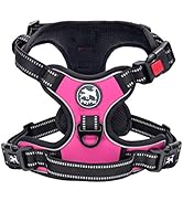 PoyPet No Pull Dog Harness, No Choke Front Clip Dog Reflective Harness, Adjustable Soft Padded Pe...