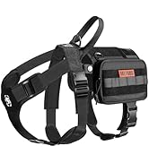 OneTigris Service Dog Vest Harness, Service Dog Cape Guardian Dog Backpack Harness with Pouches D...